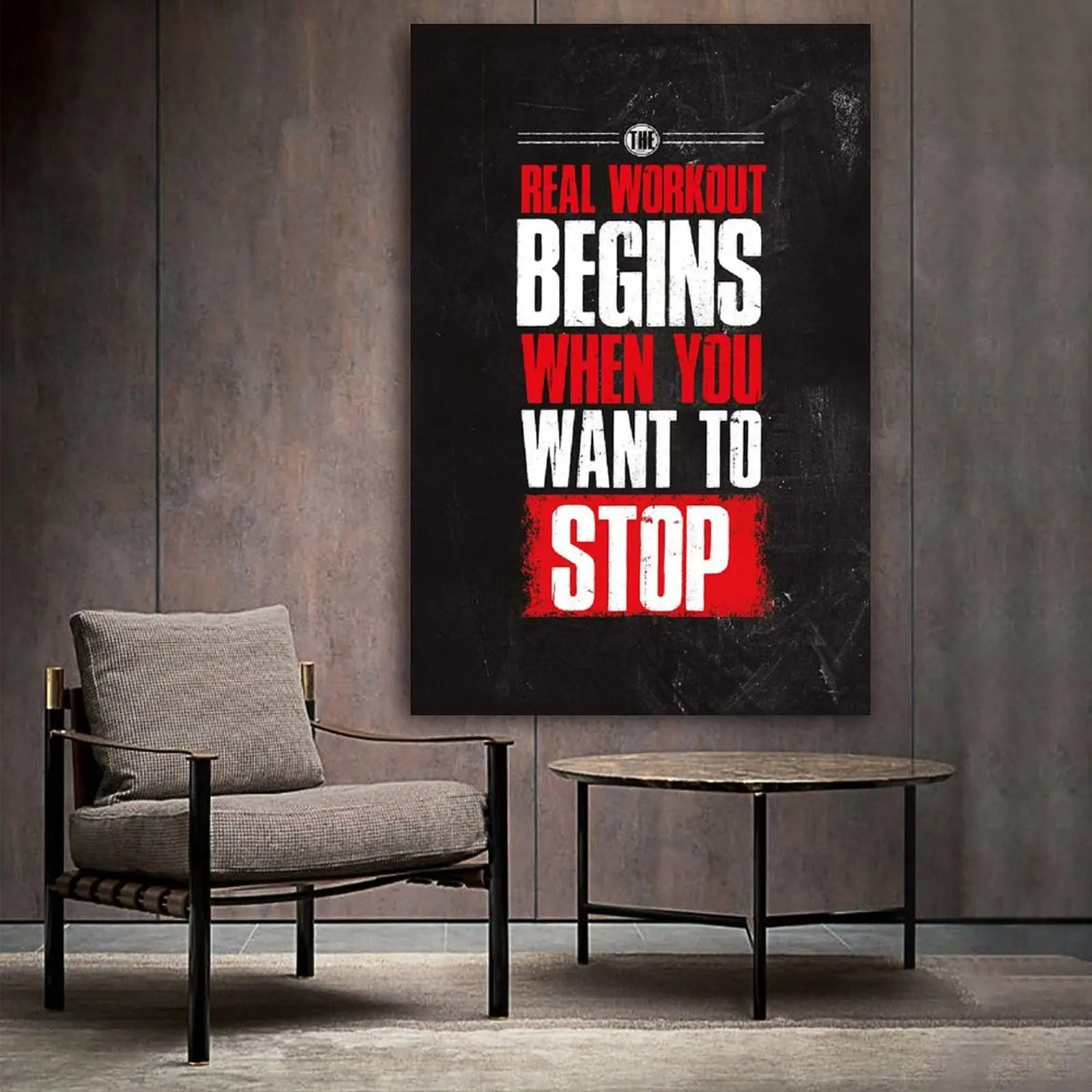 

The Real Workout Begins When You Want to Stop Prints Painting Nordic Decoration Living Room Home Decor