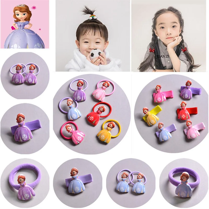 6 шт. Новый головной убор Disney Sufia Шпилька-бант марлевая сетчатая кукла подарок для