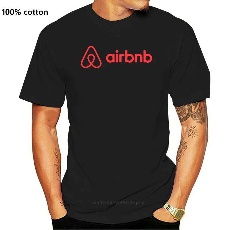 

New Cotton Men t-Shirt Casual Man Tees Mens Tops Airbnb Icon Unisex T-Shirt Letter T Shirt men Casual White T-shirt Custom