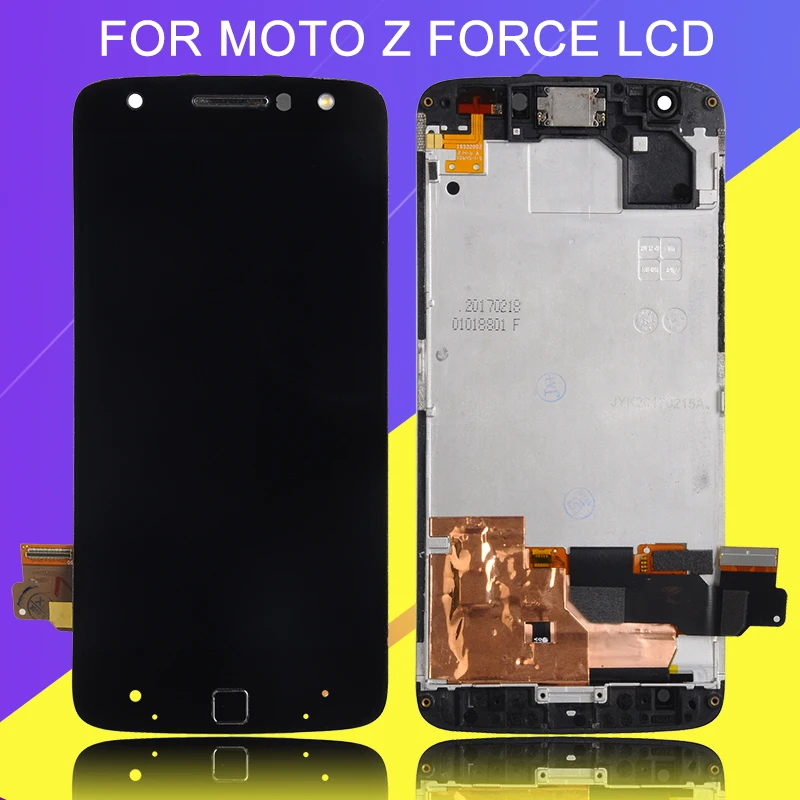 Catteny 5,5 дюймов для Motorola Moto Z Force ЖК-дисплей дроид с сенсорной панелью дигитайзер сборка с инструментами