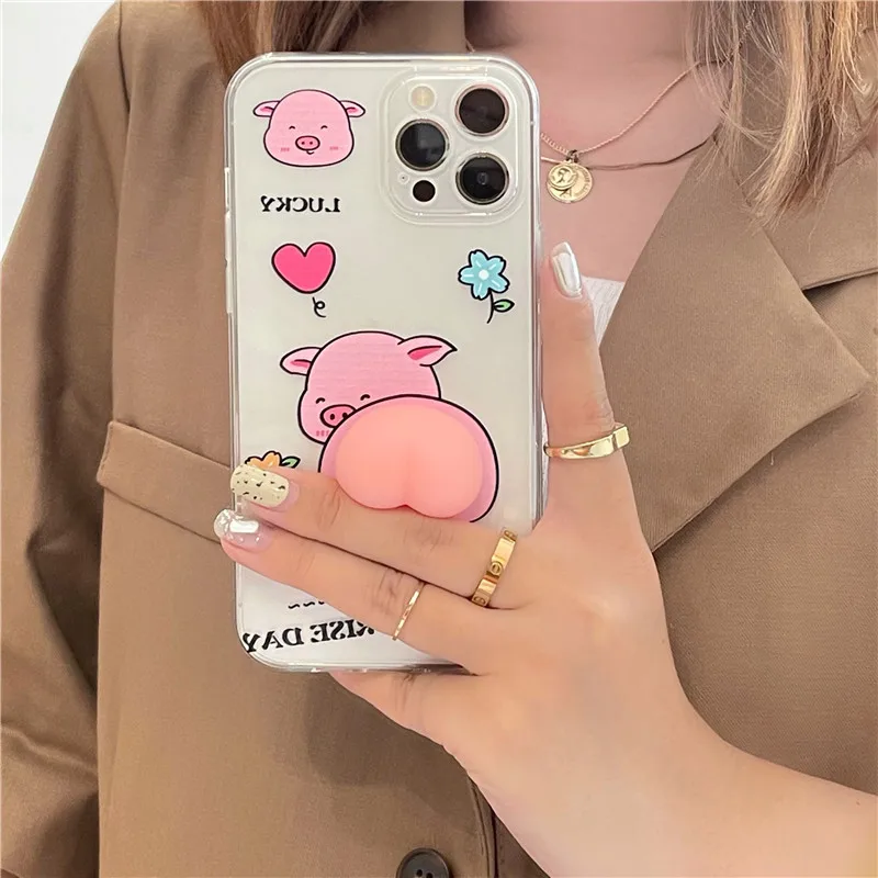 Милый 3D устройства для снятия стресса Чехол мобильного телефона iPhone 12 Pro MAX 11 X XR XS 7