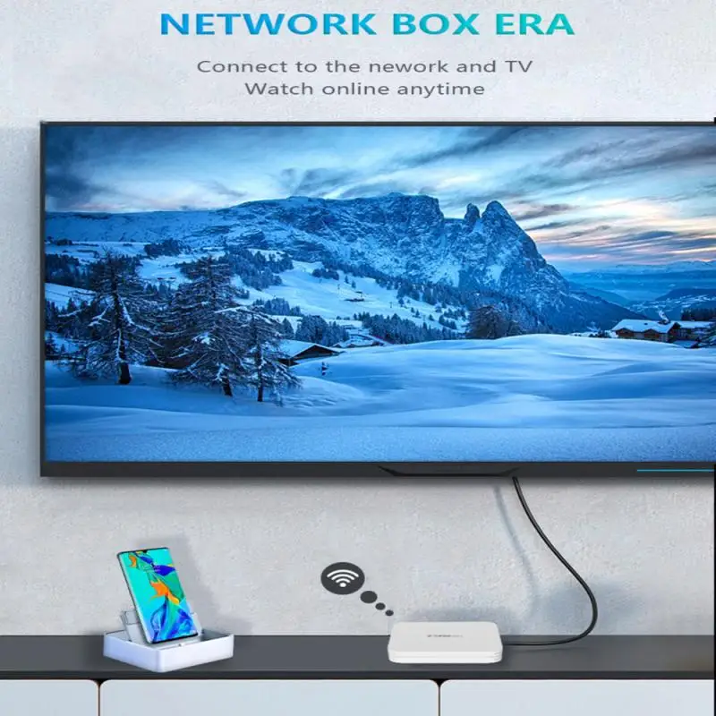 ТВ-приставка на Android 10 0 4K HDR Wi-Fi 2 4 ГГц | Электроника