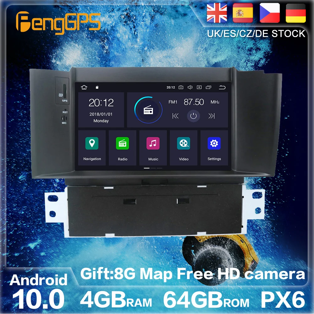 

Android 10.0 64G PX6 For Citroen C4 2 B7 2013 2014 2015 2016 GPS Navigation Auto Radio Car DVD Multimedia Player HeadUnit 2DIN