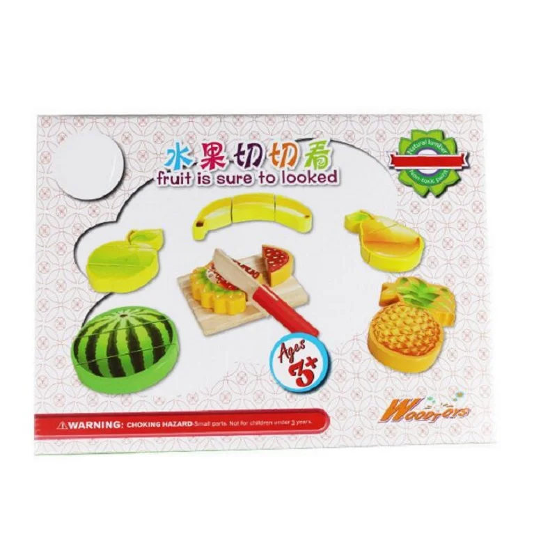 

Wooden cooking cutting banana fruit toy pretend kitchen vegetables educational toy for kids custom Certification MSKWEE