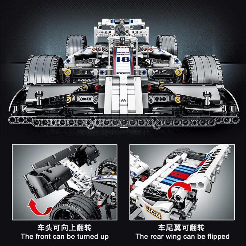 

MOC 023004 Technology Series F1 Sports Car Building Blocks 1152pcs Car Simulation 1:14 Model F1 Alternate Bricks Toys Gift