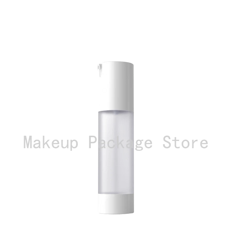 

15/30/50ml 20pcs/lot White PP Empty Cosmetic Frosted Vacuum Lotion Nozzle Container, DIY Portable Travel Airless Liquid Package