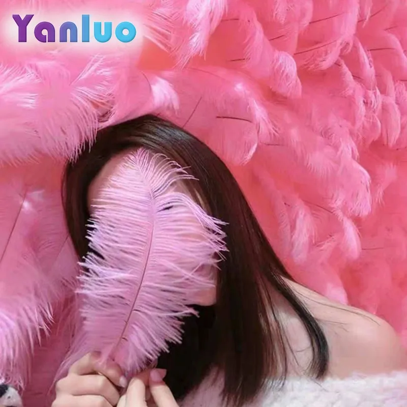 5 шт. розовые страусиные перья фон настенные украшения на вечеринку дня рождения