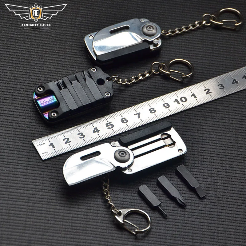 Многофункциональный мини-нож отвертка складной нож из нержавеющей стали для