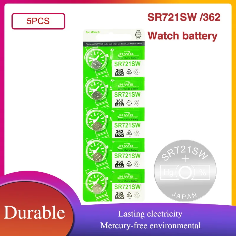 5 шт. Новинка 362 SR721SW V362 GP62 AG11 батарейный блок для часов Сделано в Японии 100%