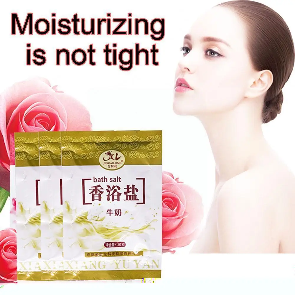 

1 Bag Bath Sea Salts Shower Body Foot Massager Skin Essence Care Gift Scruber Rose Powder Exfoliation Spa U2z8