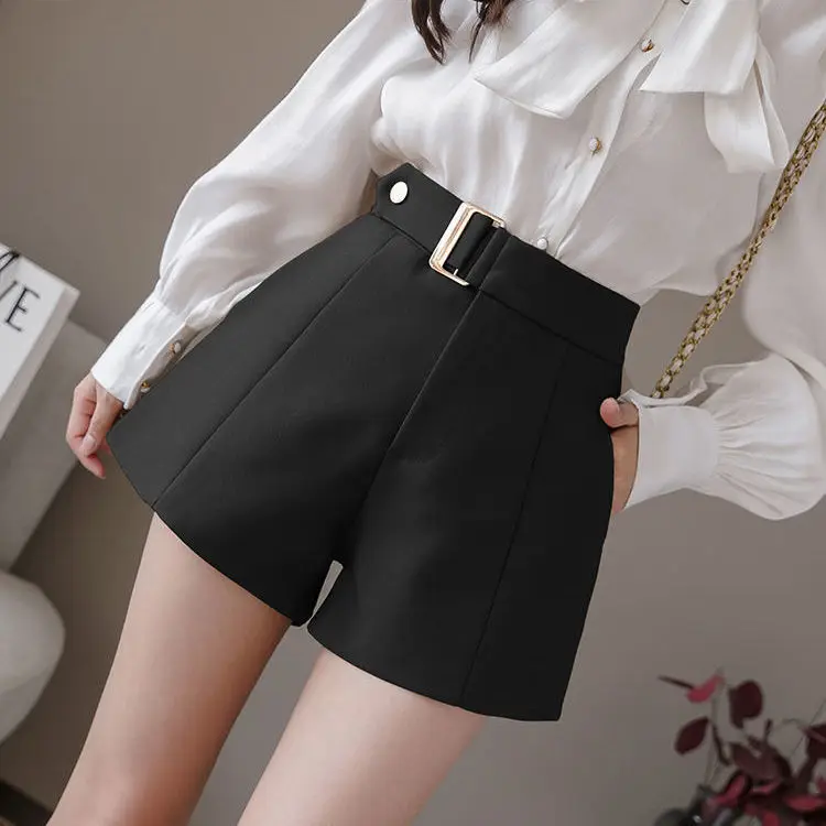 

Women 2021 Summer Shorts Slim High Waist Elegant Shorts Female All-Match Casual Shorts Office Lady Elegant Chic Suit Shorts R108