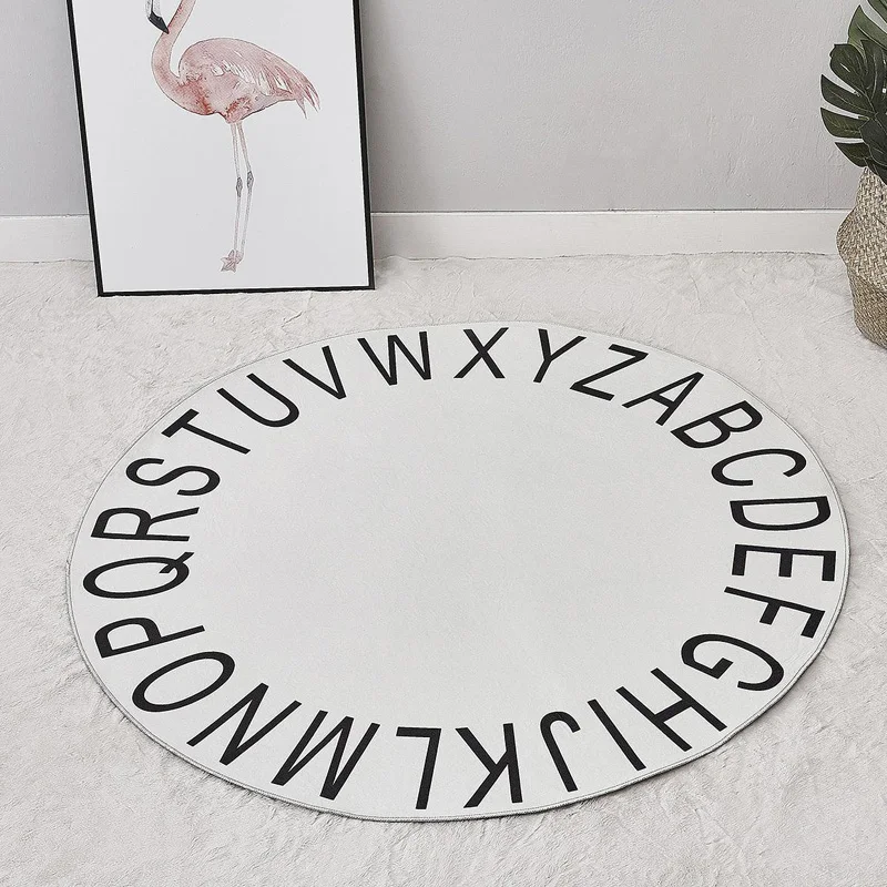 120 см детский коврик для ползания игровой ковер с буквенным рисунком круглый