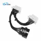 Стабильная и Высокоскоростная передача 16 pin OBD2 OBDii OBD 2 разветвитель Удлинительный кабель один штекер на два гнезда Y кабель для ELM327