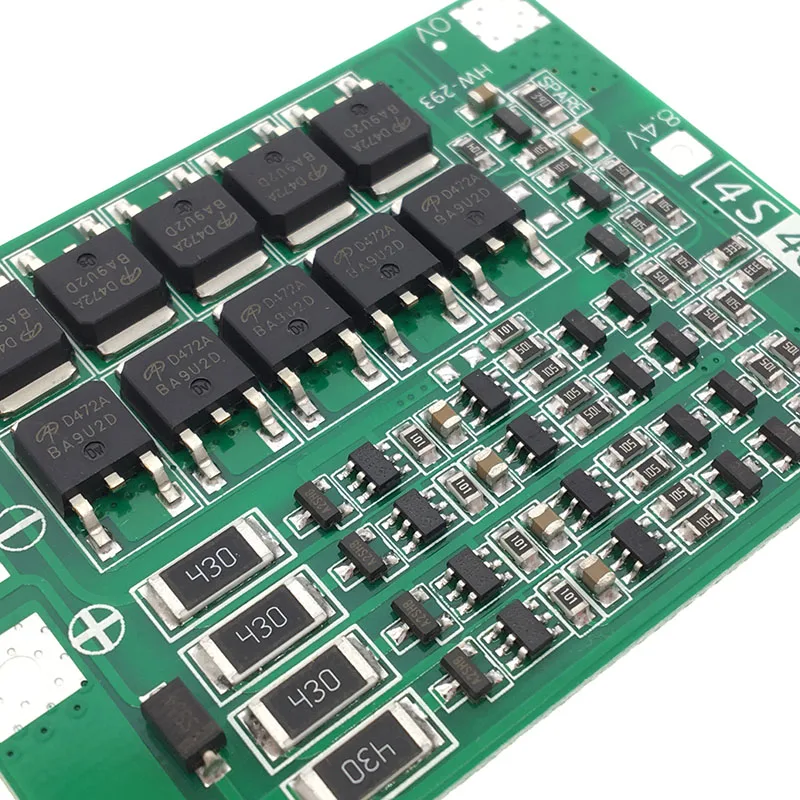 Защитная плата 3S/4S 40A/60A 18650 BMS для зарядки литий ионных батарей двигателя