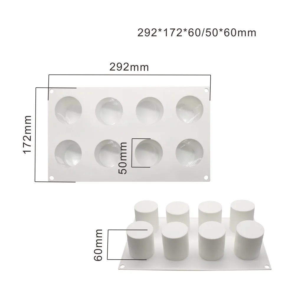 3D цилиндрические силиконовые формы инструменты для выпечки тортов форма желе