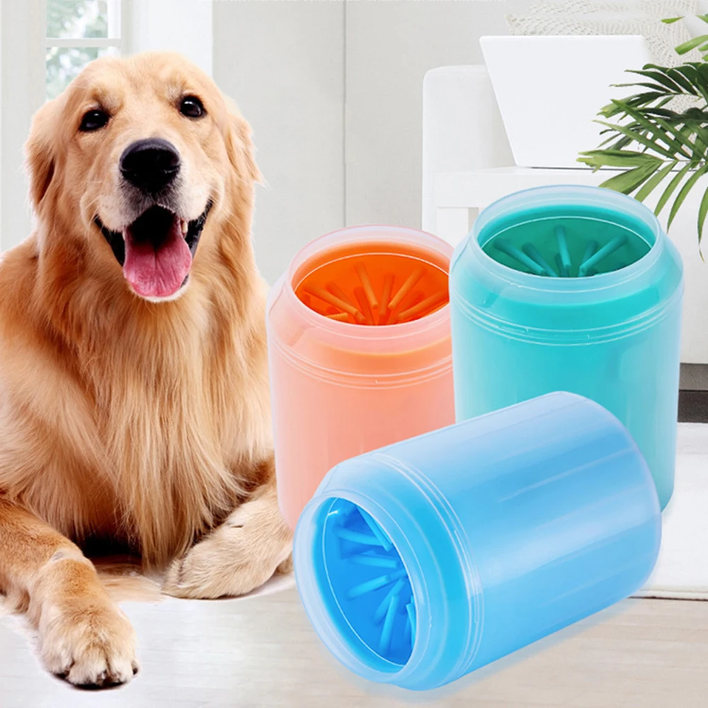 

Portable Cats Dog Paw Washing Silicone Brush Cup Pet Foot Cleaning Tool Cleaner Bucket-shaped Wear-resistant Cleaning Supplies