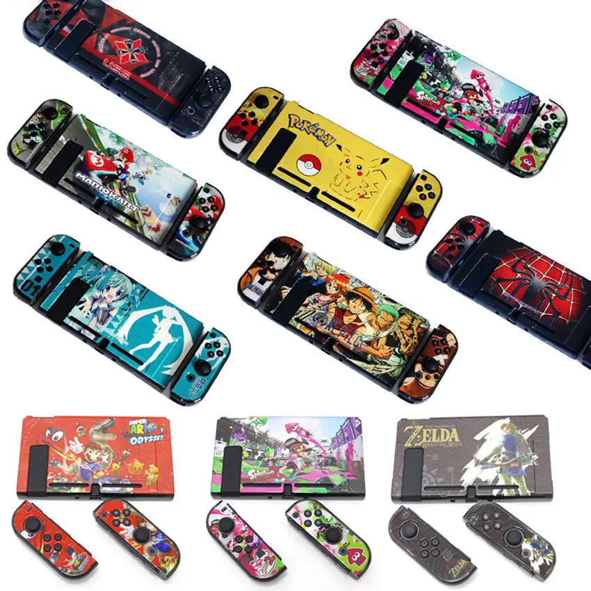 Nintendo Switch с цветным рисунком, жеская защитка закрепляемые Крышка корпуса чехол для Nintend NS консолью коммутатора& Joy-Con для Nintendo Switch
