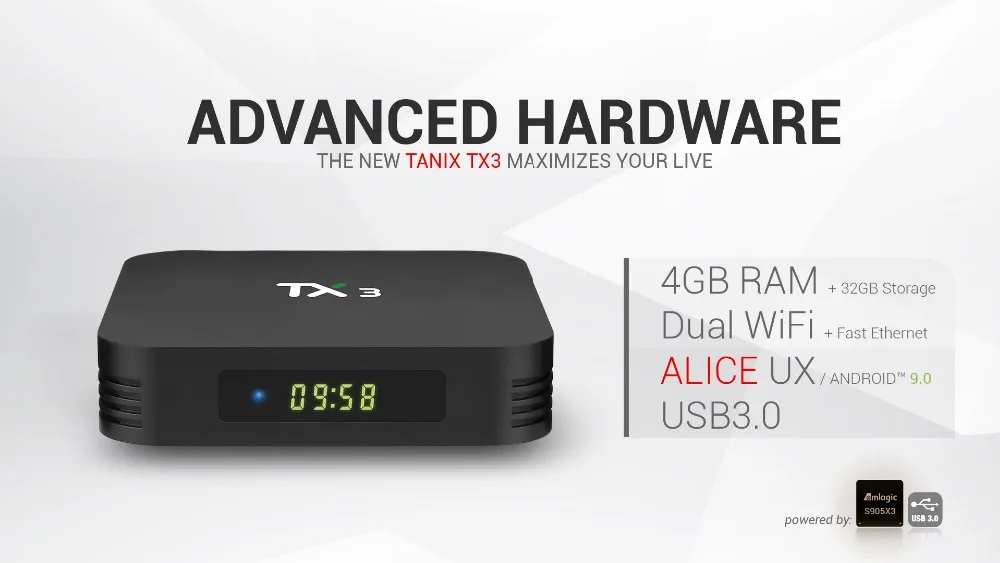 VHXSIN 10 шт. TX3 Android 9,0 ТВ-приставка Amlogic S905X3 Четырехъядерный 4 ГБ 32 ГБ 64 Гб Ютуб Смарт медиаплеер 8k HD телеприставка