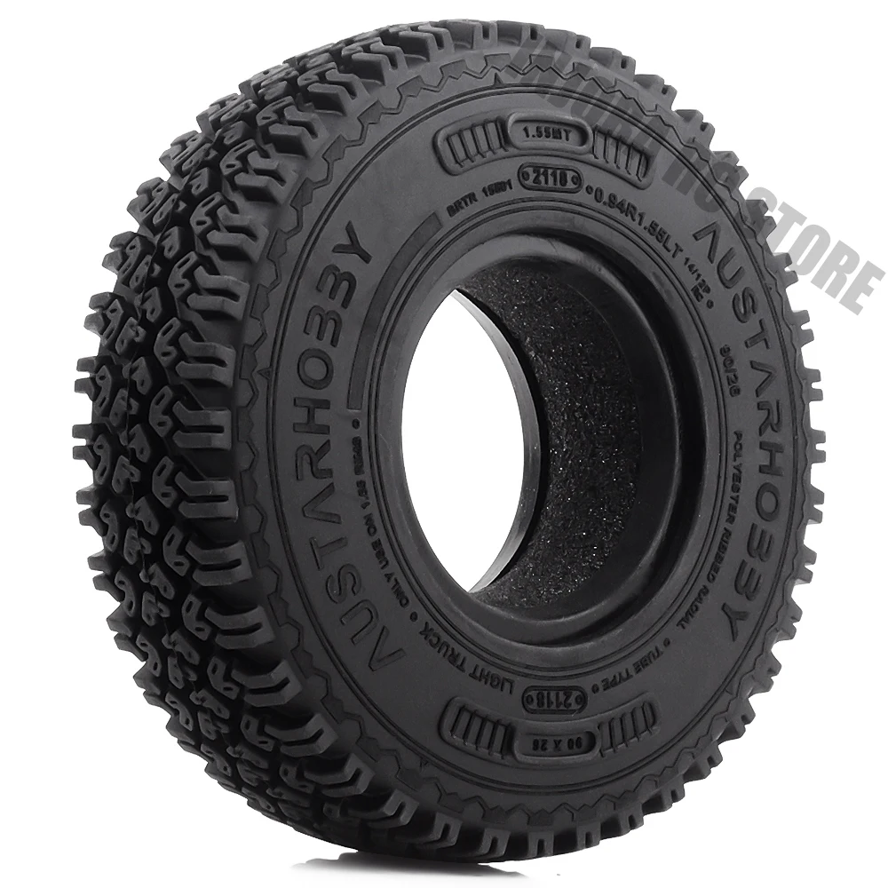 Мягкие резиновые шины для колес 4 шт. 1/10 RC 1 55 дюйма осевых шин SCX10 90046 D90 TF2 Tamiya