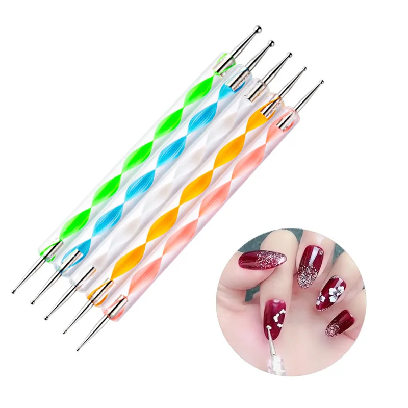 

5X2 Way 10 Different DIY Ball Styluses Tools Pottery Ceramics Embossing Pattern Clay Sculpting Tool Nail Art Dotting Tools