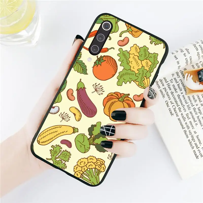 

Vegan Vegetables Veggies Phone Case For Xiaomi Redmi note 7 8 9 t k30 max3 9 s 10 pro lite Luxury brand shell funda coque