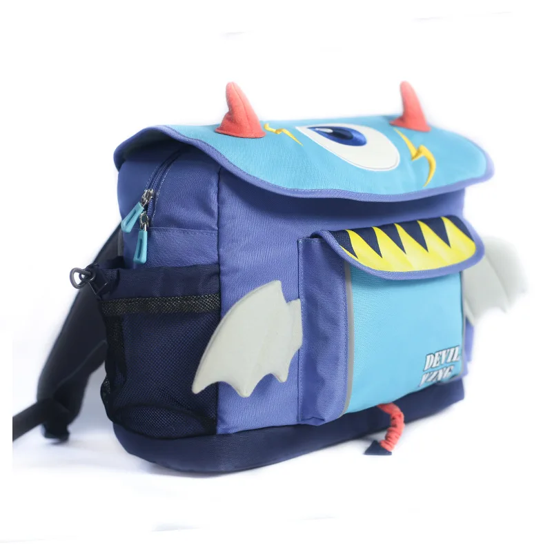 Детский рюкзак школьный с трехмерным принтом в виде маленького дьявола