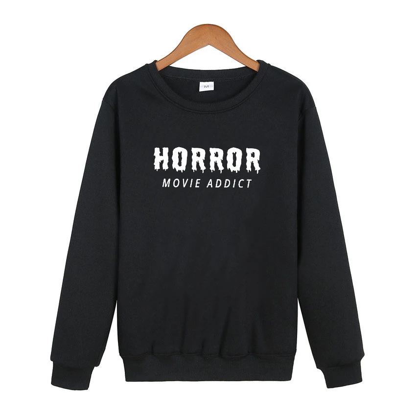 

Horror Movie Hoodies Women Casual Letter Graphic Pullovers Festival Clothing Gift for Womens Funny Halloween Sweatshirt