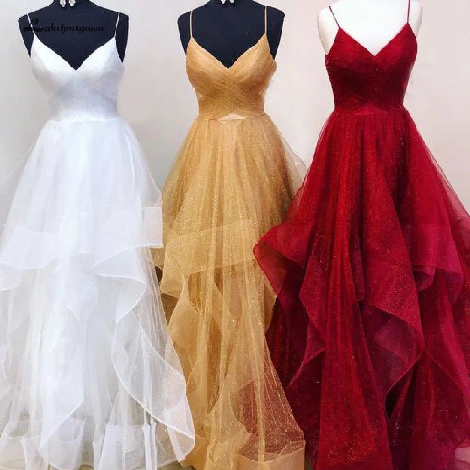 Lakshmigown Шикарные Длинные платья для выпускного вечера 2019 года Тюлевое платье с
