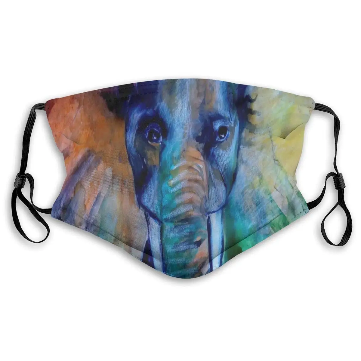 

Watercolor Elephant Mouth Mask Face Mask For Men And Women Anti Pollution Half Face Mask Washable Reusable Muffle Mask For