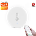 Смарт-датчик температуры и влажности Tuya App ZigBee, беспроводная система сигнализации с управлением через приложение, с сигнализацией связи одной кнопкой и концентратором Zigbee