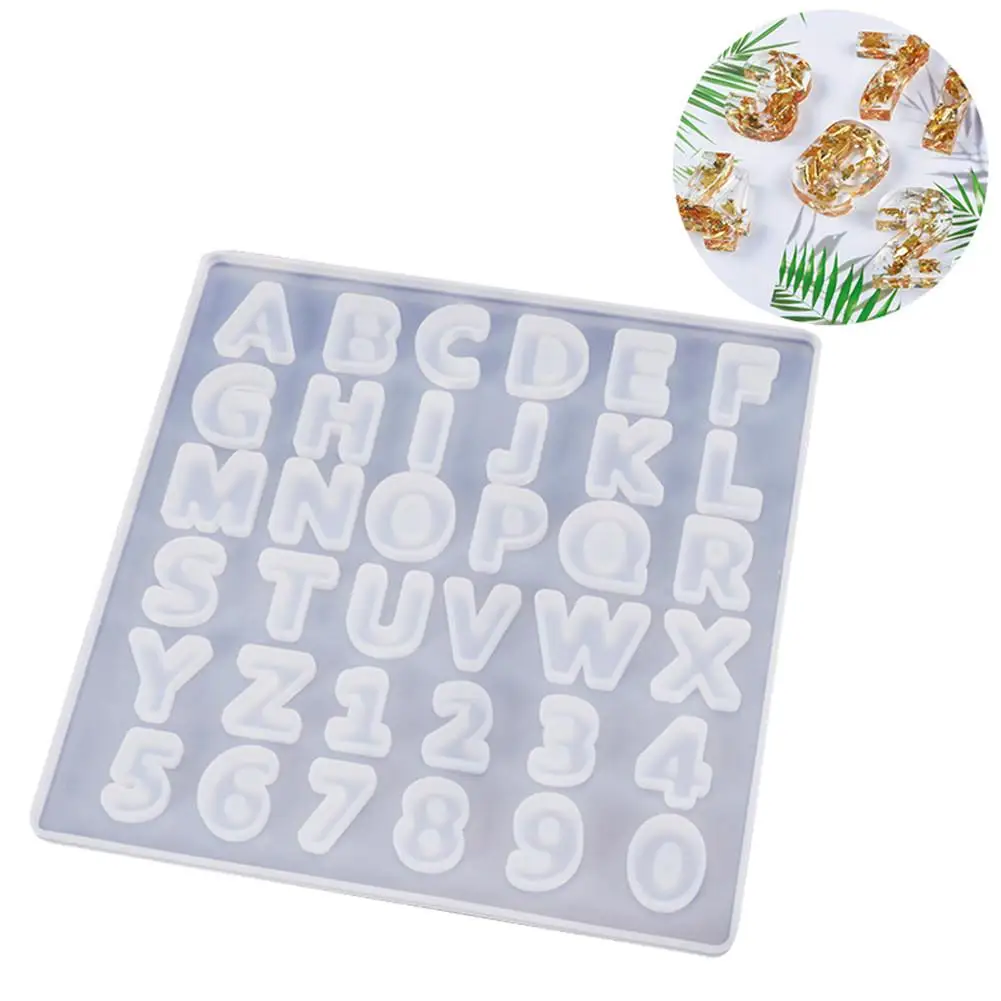 DIY кристаллическая эпоксидная форма с цифрами силиконовая украшение ремесла