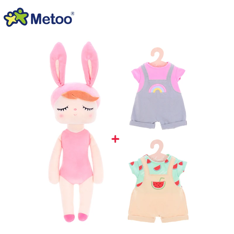 Metoo 43 см кукла ангела дети плюшевый милый кролик наряд куклы детские игрушки для