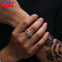 us7 baguette rings for men women popular cz stones bling iced out copper rings for hip hop fashion jewelry gifts