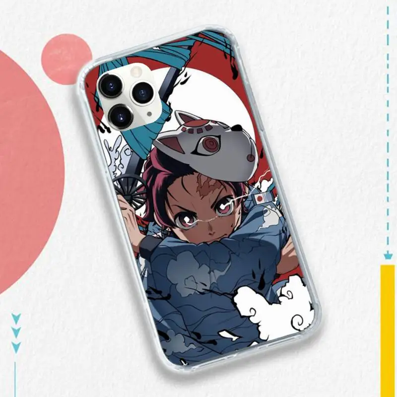 

Kamado Nezuko Kimetsu no Yaiba Demon Slaye Phone Case Transparent soft For iphone 5c se 6 6s 7 8 11 12 plus mini x xs xr pro max