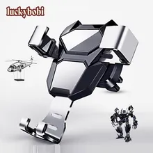 Luckybobi Car Phone Holder In Car For Phone Air Vent Alloy Gravity Clip Mount No Magnetic MobilePhone Holder GPS Stand Universal