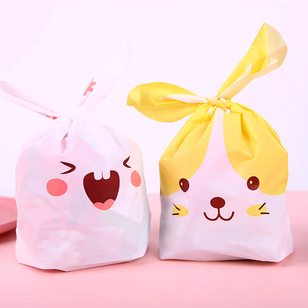 10 шт./лот милые с кроличьими ушами для печенья сумки подарочные пакеты конфет