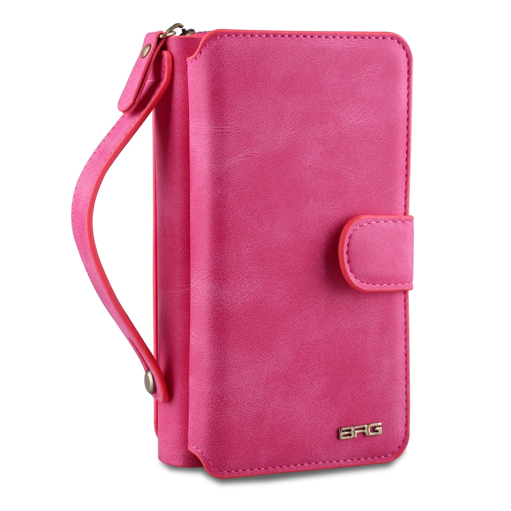 Роскошный чехол-кошелек из искусственной кожи на молнии для Samsung Galaxy S21 S8 S9 S10 S20 Plus