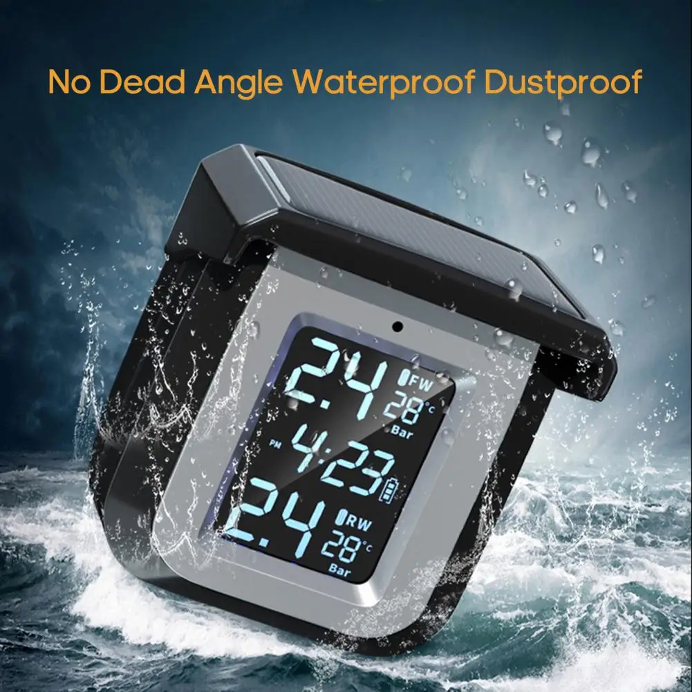 Монитор давления в шинах измеритель из алюминиевого сплава на солнечных