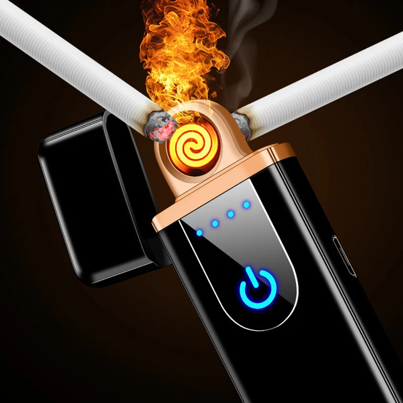 USB аккумуляторная Сенсорная Электронная Зажигалка из вольфрамового цинкового