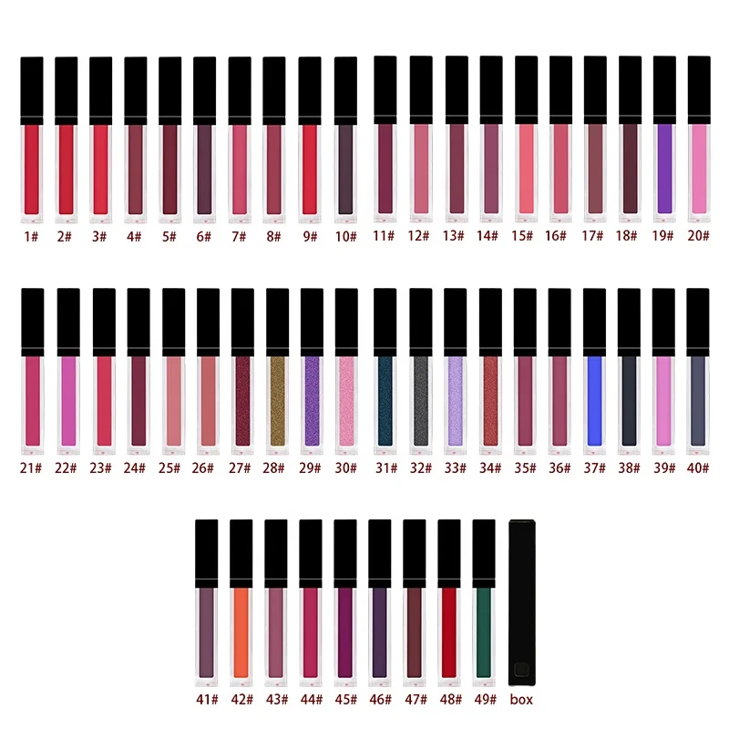 Verified Lipgloss Vendor High Quality Private Label Matte Glitter Lip Gloss Liquid Lipstick