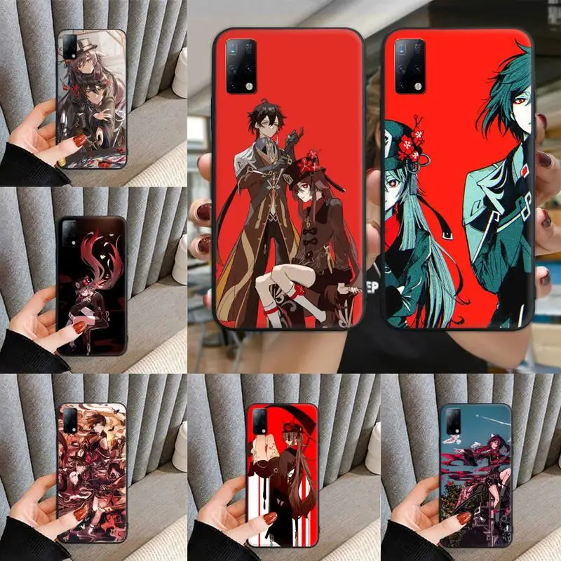 

Hu Tao Genshin Impact Phone Case for Samsung S6 S7 S8 S9 S10 edge plus S10 5G S20 S21 S30ultrs 5G Fundas Cover