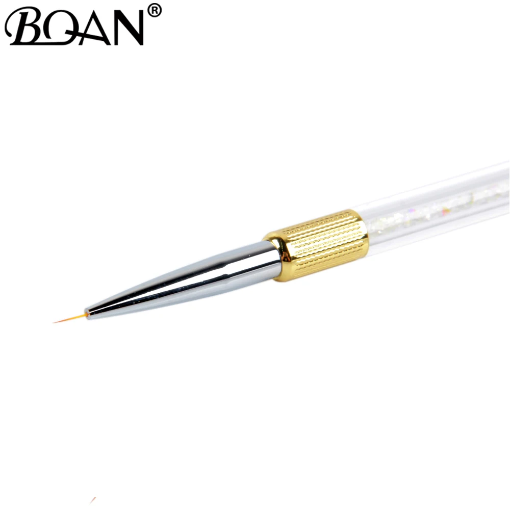 

BQAN 1 PCS Crystal Handle 7mm/11mm Drawing Brush Liner Brush Painting Pen Gel Polish Crystal Nail Art Manicure Tools