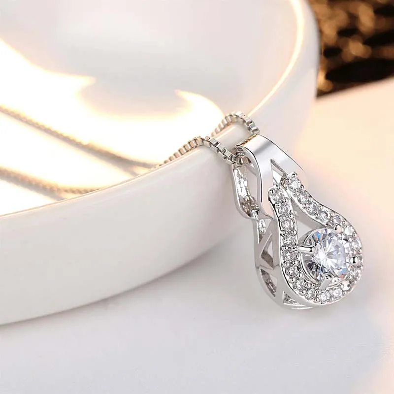 Женское Ожерелье с кулоном Круглый ААА Циркон ожерелье-воротник ювелирные