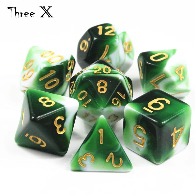 Высококачественный набор D4 D6 D8 D10 D12 D20 кубик для настольной игры Dados De