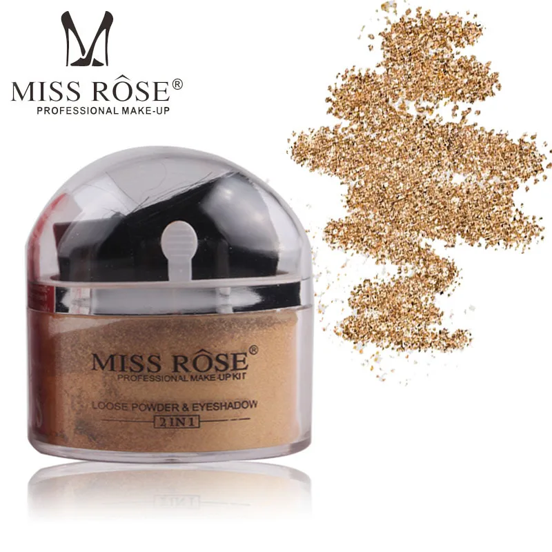Miss Rose diamond glitter highlighter powder Золотой Серебряный пигмент стойкий водостойкий