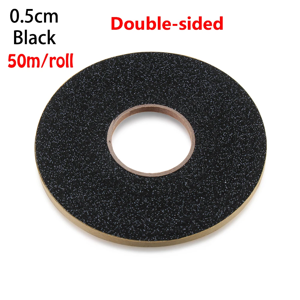 0.5cm-50m(Black) 50/100 м черные и белые чудо веб-утюг на Хемминг скотч двусторонний клей нетканый рулон ткани-недорогая одежда из Китая высокое качество отворотами для рукоделия - Цвет: 0.5cm-50m(Black)