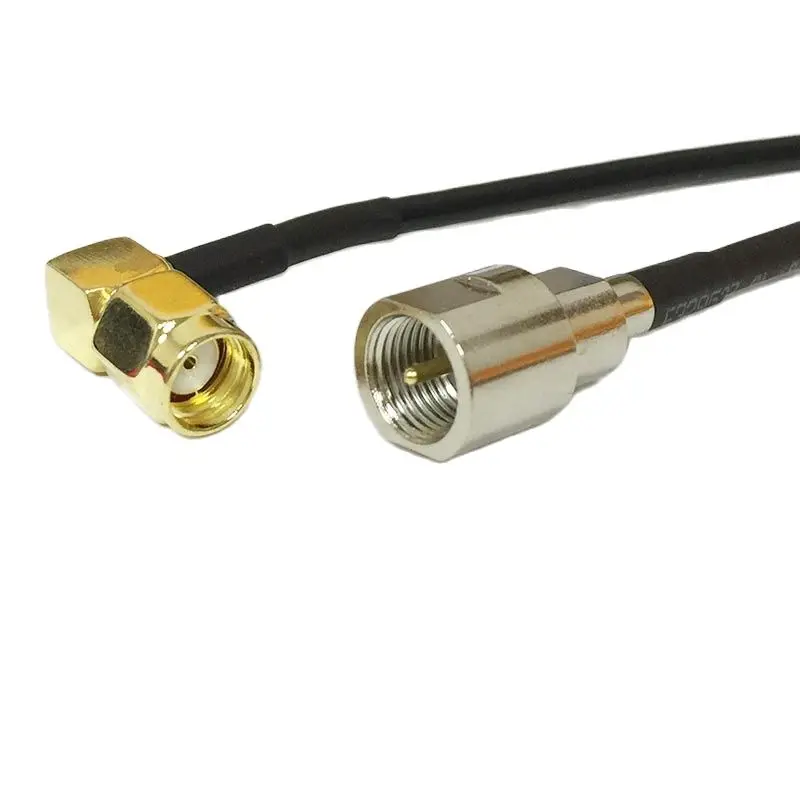 New Modem Coaxial Cable RP-SMA Male Plug Right Angle Switch FME Male Plug Connector RG174 Cable 20CM 8