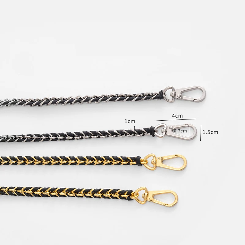 New 45cm Shoulder Bag Chains With Leather ,DIY Strap For Women Bags Handle ,Accessories for Handbags