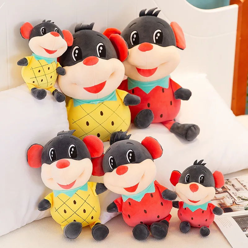 Креативная Милая фруктовая плюшевая игрушка в виде мыши чучело клубника ананас