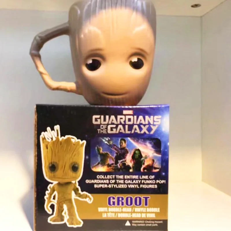 

BOUSSAC movies Super Hero Guardians of the Galaxy coffee mug 3D Cute Tree Man Boy Ceramics Funny mugs coffee cups for Kids gifts